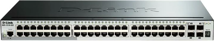 Switch D-Link DGS-1510-52X/E 48-portësh 1Gbps i zi