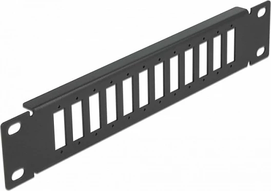 Panel patch fiber optik DeLOCK 10″ 1U, 12 porta SC Duplex/LC Quad, i zi