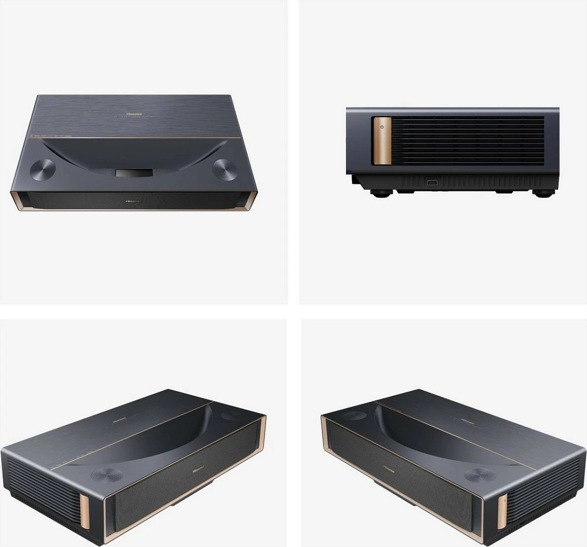 Projektor laser Hisense PT1, 4K UHD, Smart VIDAA, HDR, Dolby Atmos, HDMI 2.1, WiFi, 80-150", ngjyrë e zezë me bronz