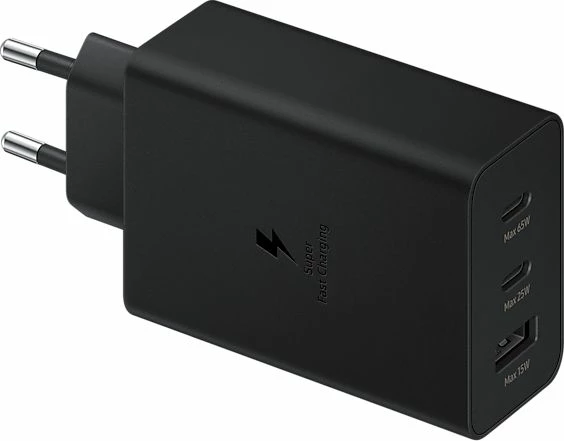 Karikues rrjeti Samsung EP-T6530 65W, 1x USB-A + 2x USB-C, 3A, i zi
