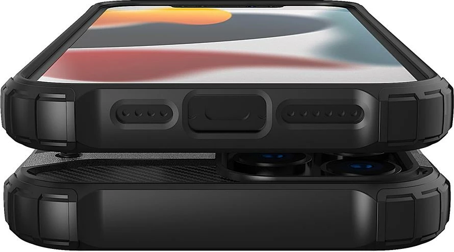 Mbështjellës Hybrid Armor Hurtel për iPhone 14 Pro, i zi