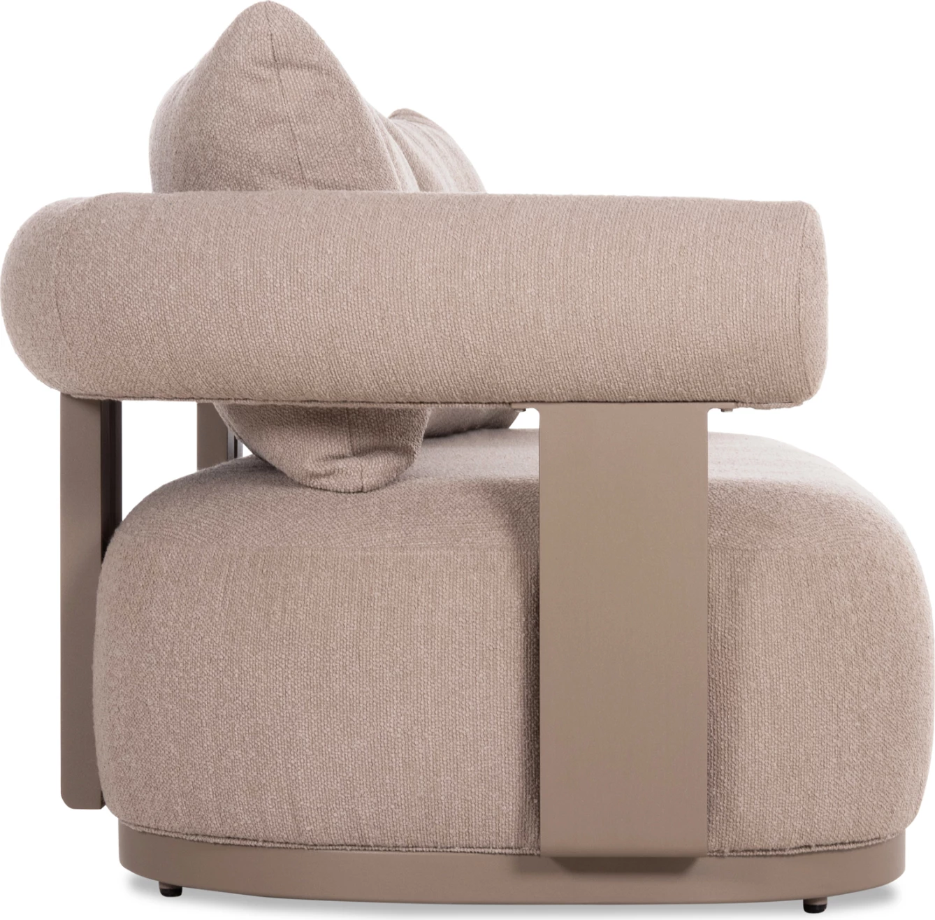 Divan treshe DECCARD CD6462.02, alumin dhe material, bezhë, 230x92x67Y