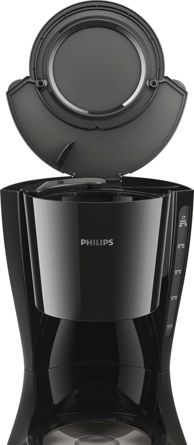 Makinë kafeje Philips Daily Collection HD7461/20, 1.2 L, karafë qelqi, 2-15 filxhanë, e zezë [Ngjyra: E zezë]