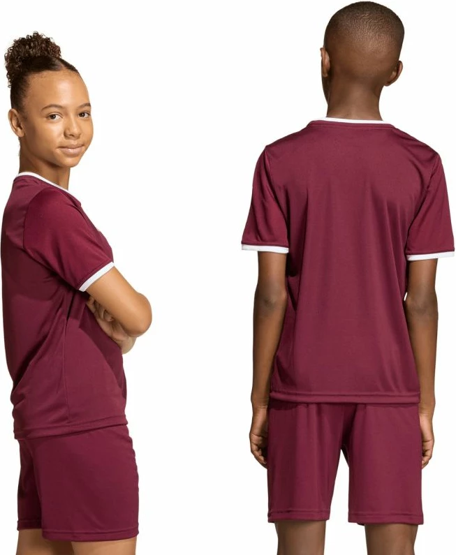 Fanellë futbolli për fëmijë adidas Entrada 26 JZ2530, burgundy