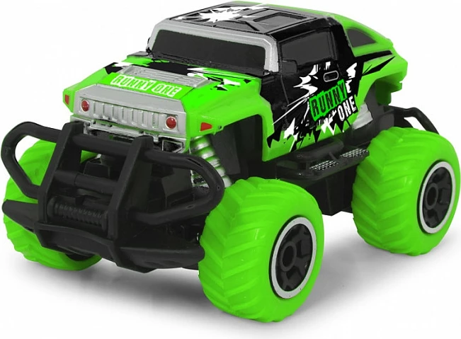 Monster truck me telekomandë Jamara Runny One, 1:43, 27 MHz, NiMH 2400 mAh, drita, i gjelbër