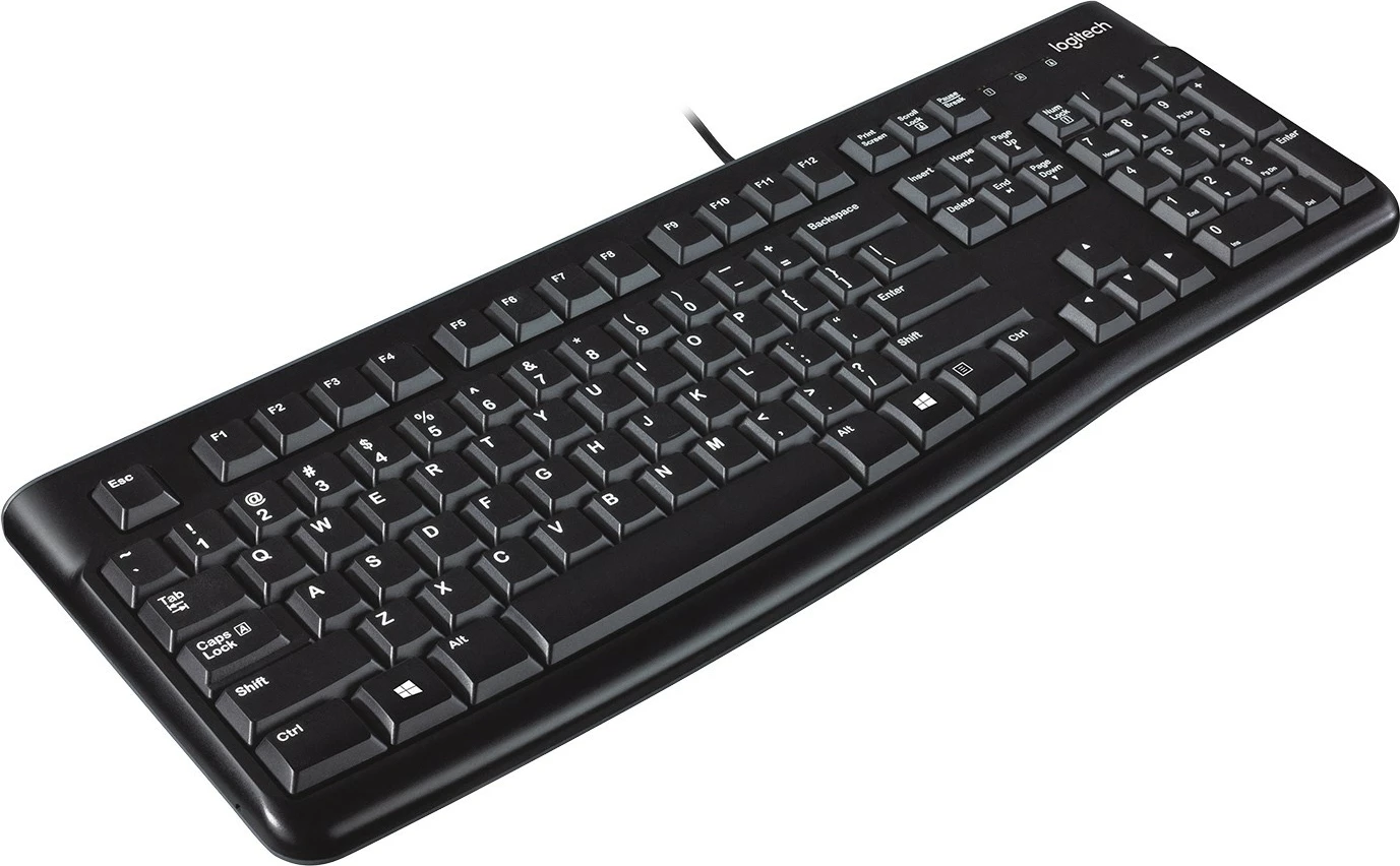 Tastierë Logitech K120, full-size, me kabllo, USB, AZERTY, e zezë