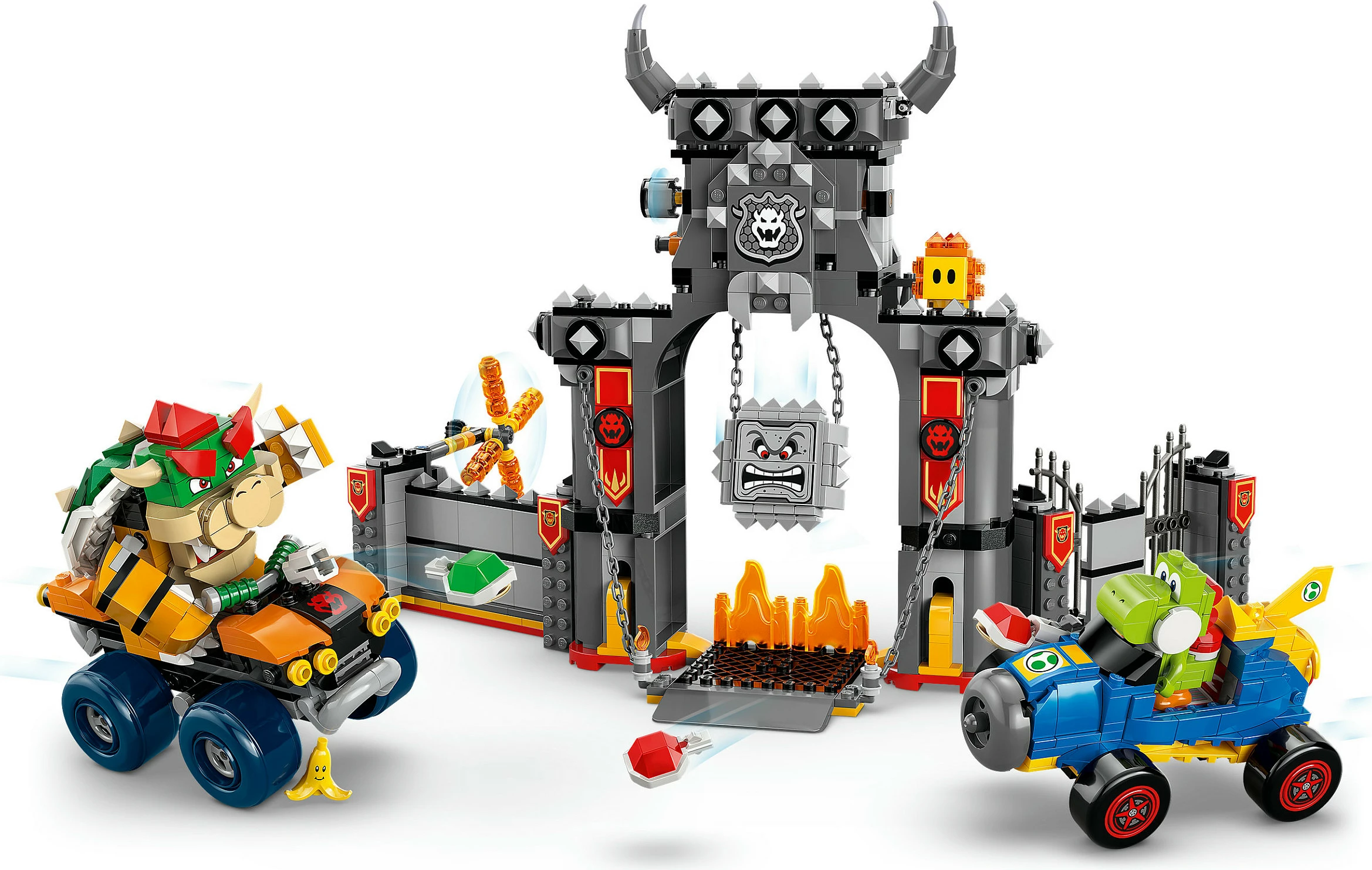 Set ndërtimi LEGO Super Mario Mario Kart 72039 Bowser's Castle, 1068 pjesë, 9+, multikolor