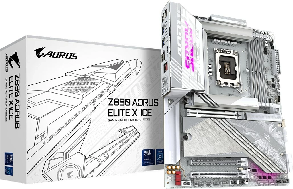 Pllakë amë Gigabyte Z890 AORUS ELITE X ICE, Socket-1851, e bardhë