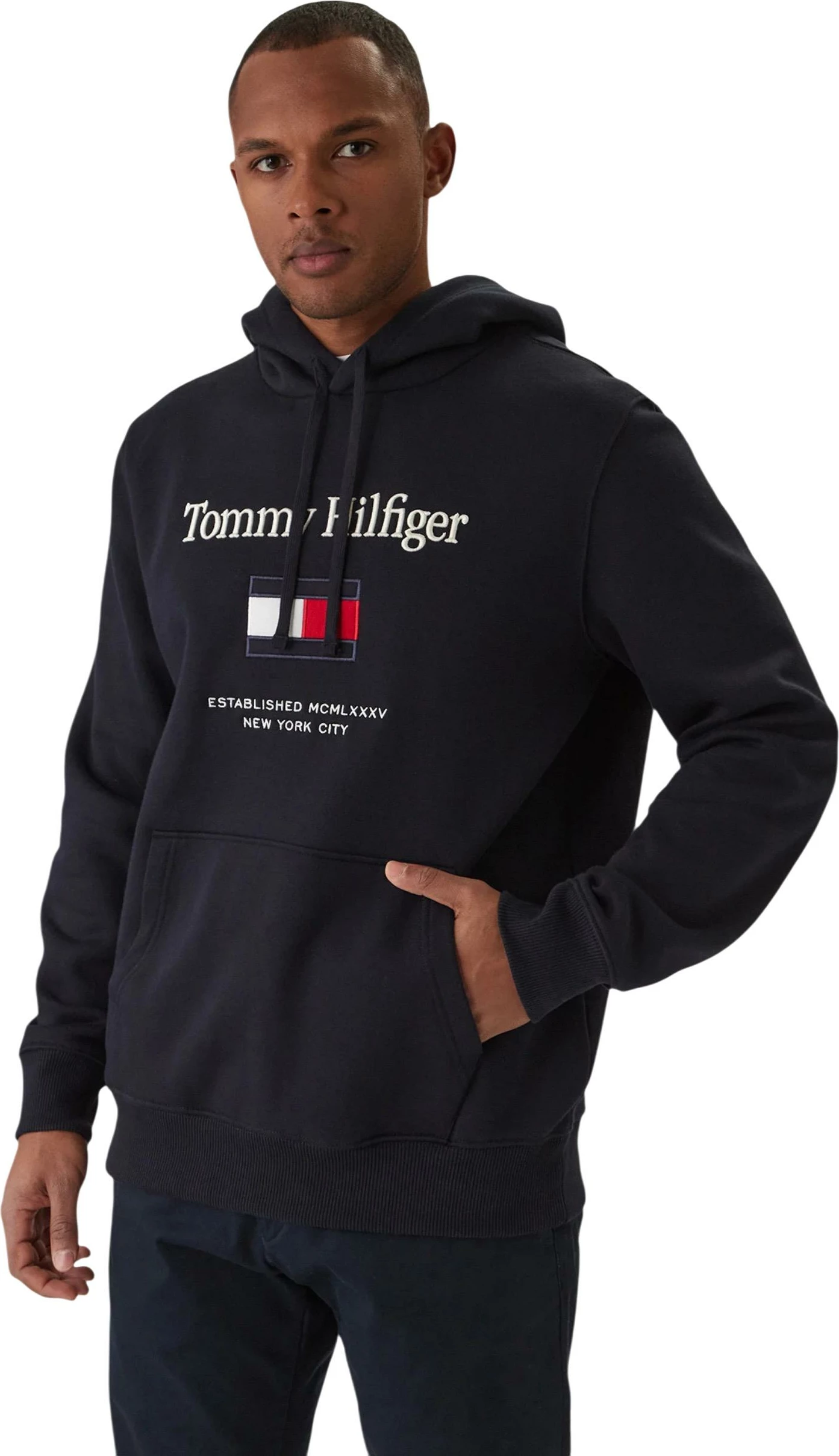 Duks me kapuç për meshkuj Tommy Hilfiger MW0MW42735, blu navy