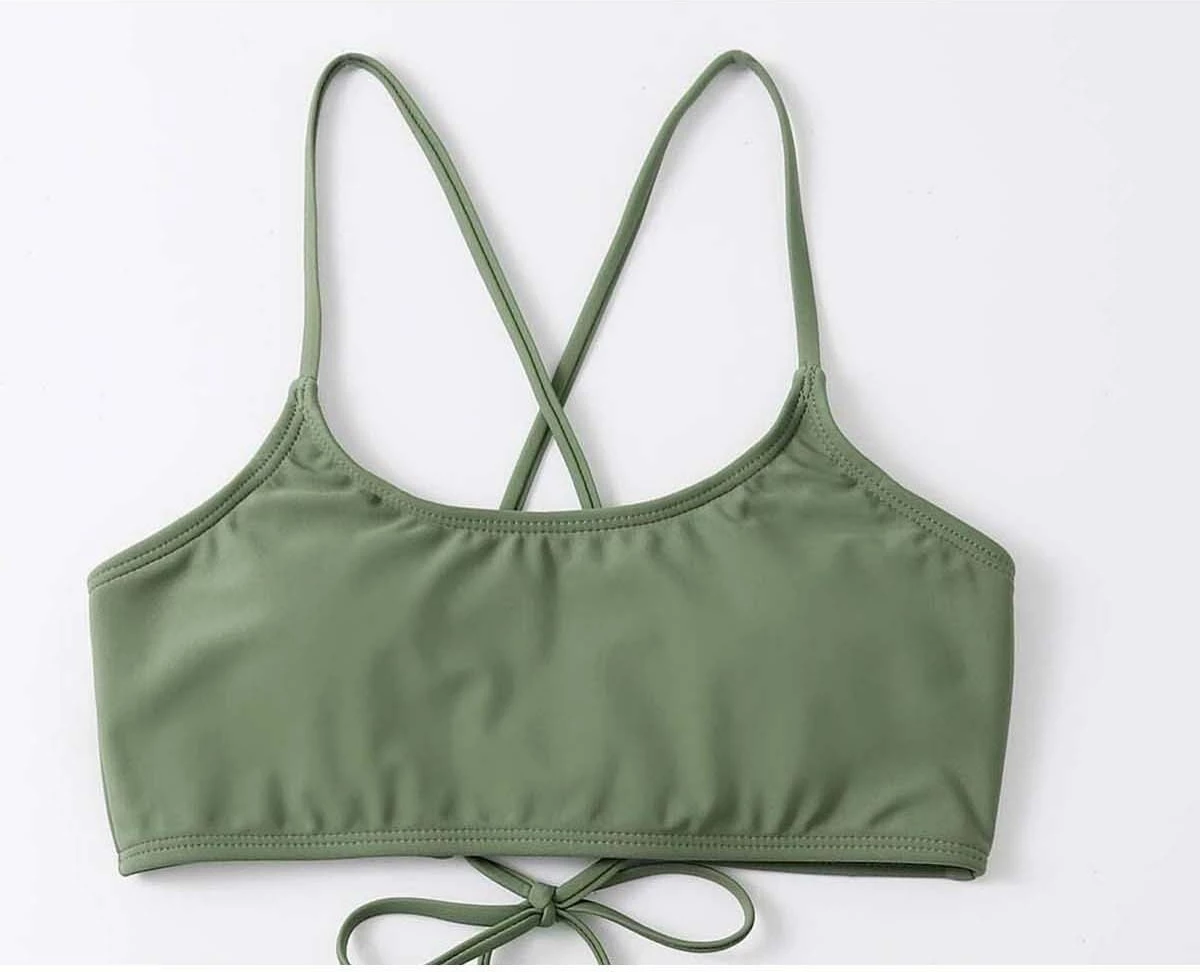 Top bikini ngjyrë e gjelbër Jumeon, MS42289