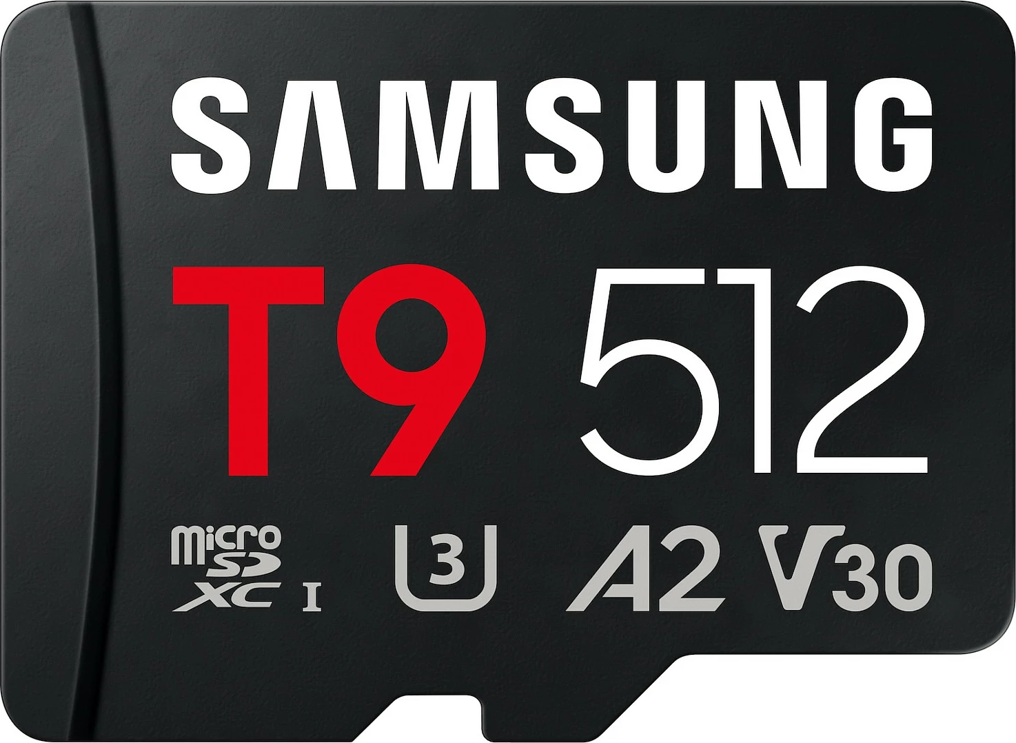 Kartelë memorie microSD Samsung T9 512GB, UHS-I U3 V30 A2, 200/130 MB/s, e zezë