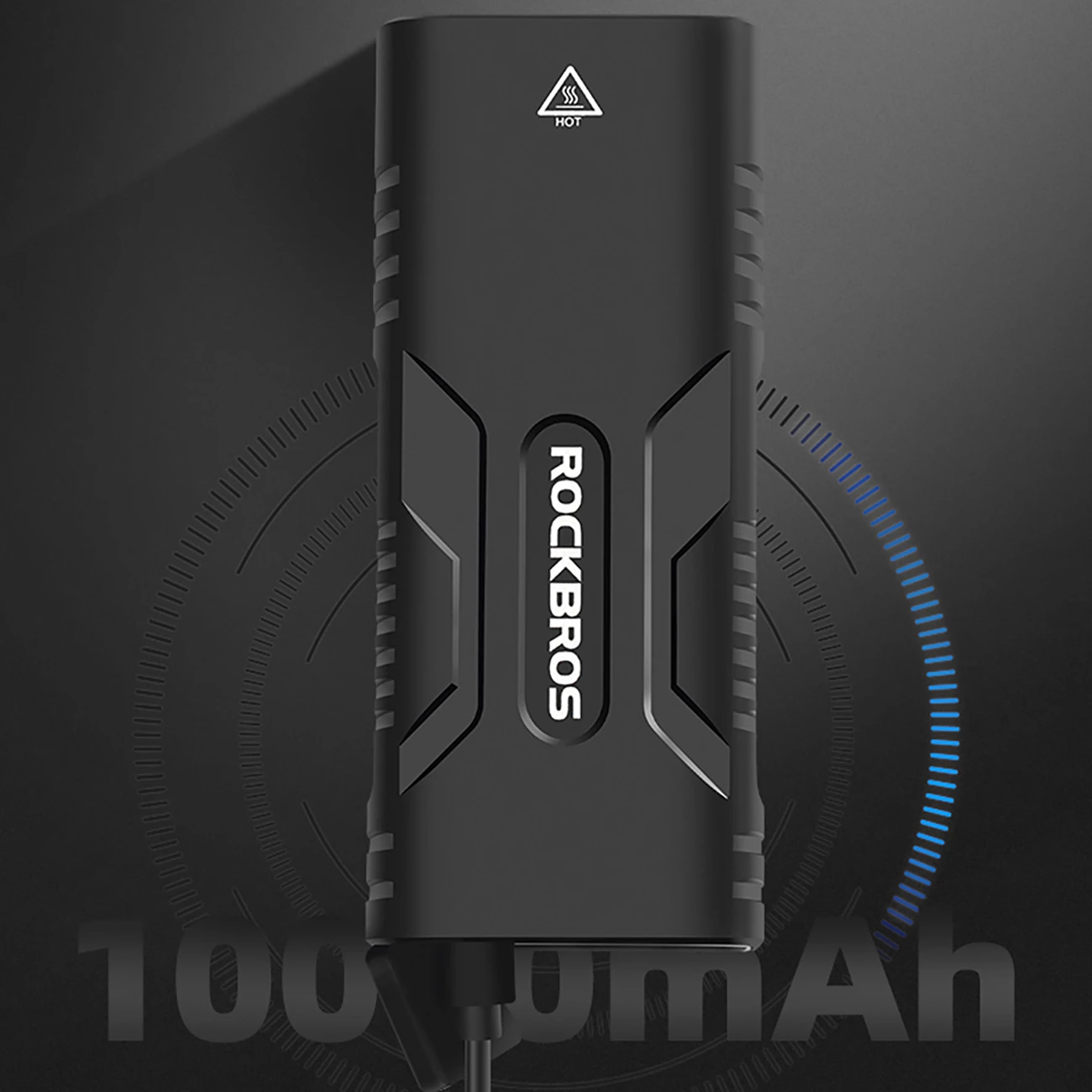 Dritë biçiklete Rockbros 24310002001 me powerbank 10000 mAh, 850 lm, e zezë