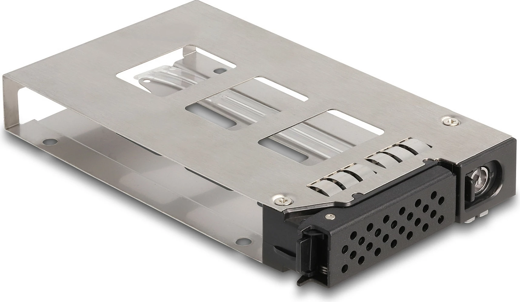 Tabaka për SSD DeLOCK 2.5" U.2 NVMe, për Mobile Rack 47005/47011/47019, metal, e zezë/argjendtë