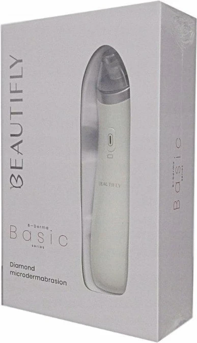Pastrues pore me vakum Beautifly B-Derma Basic, mikrodermabrazion, 6 koka, me bateri, i bardhë