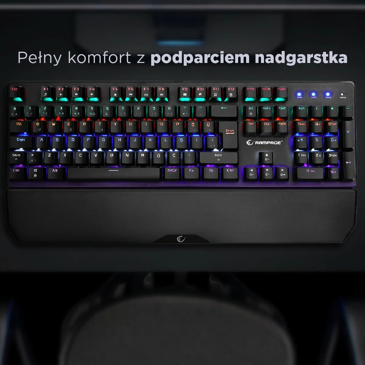 Tastierë mekanike Rampage KB-R86 UMBRA, Red Switch, e zezë