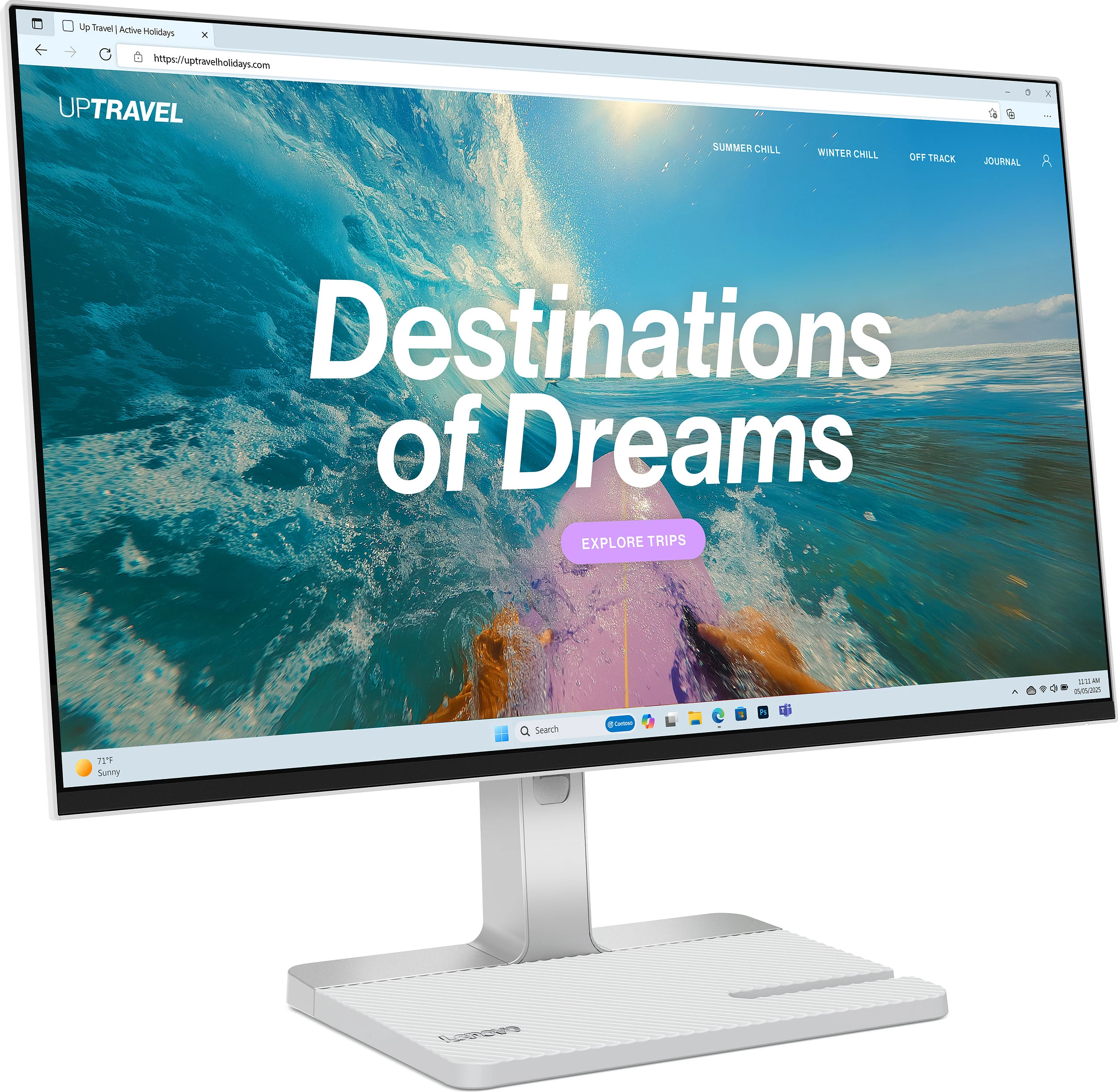 Monitor Lenovo L24D-4C, 23.8" Full HD IPS 144Hz, HDMI/USB-C/DP, Cloud Grey