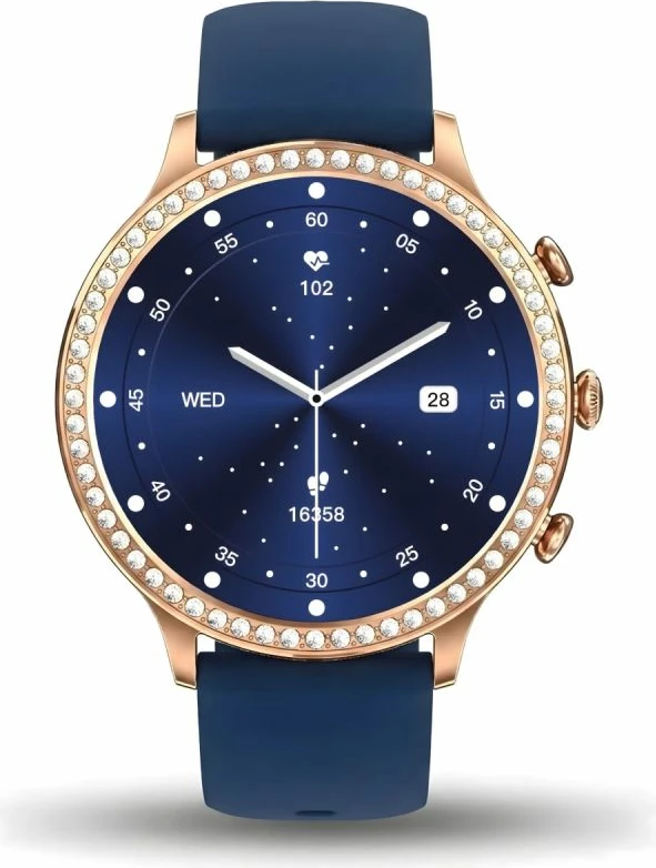 Smartwatch Gravity GT5-6 për femra, rrip dhe byzylyk rose gold