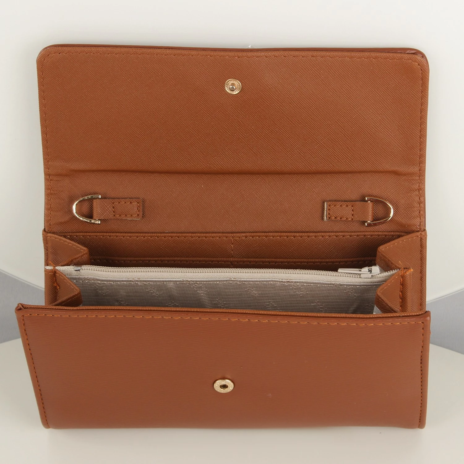 Kuletë crossbody prej lëkure, ngjyrë tan, zinxhir, Zoozie Bags, 1418