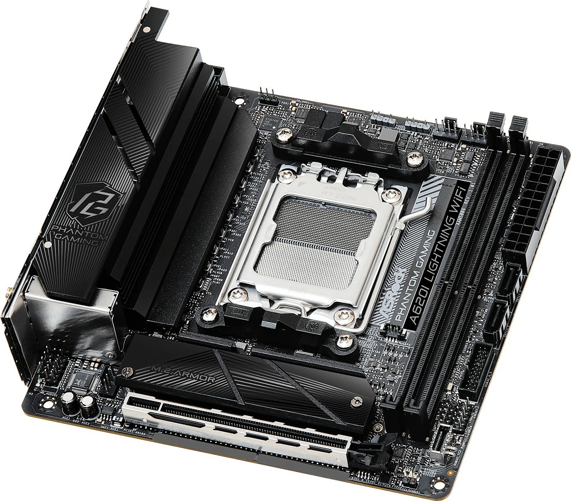 Pllakë amë ASRock A620I Lightning WiFi, AMD, Socket AM5, DDR5, 96 GB, e zezë