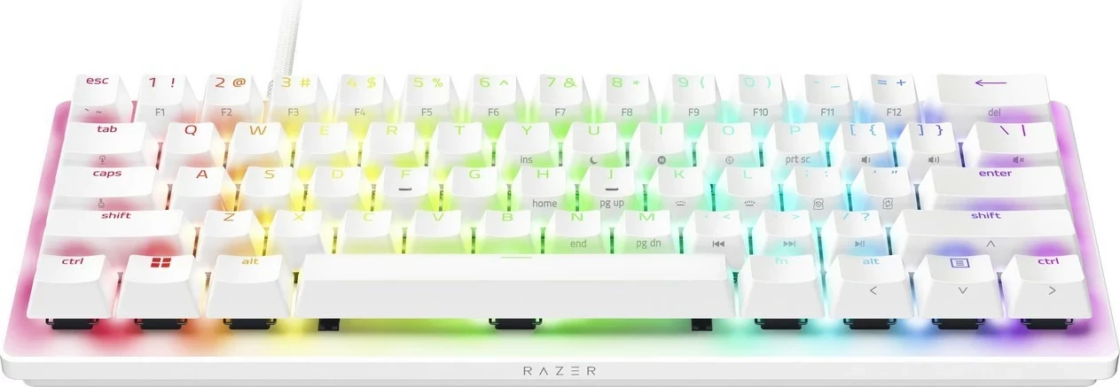 Tastierë gaming Razer Huntsman V3 Pro Mini, 60%, RGB, Razer Analog Optical, e bardhë