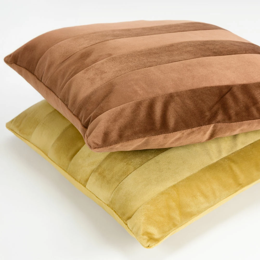 Jastëk dekorativ SERI, kadife, kafe, 45x45cm