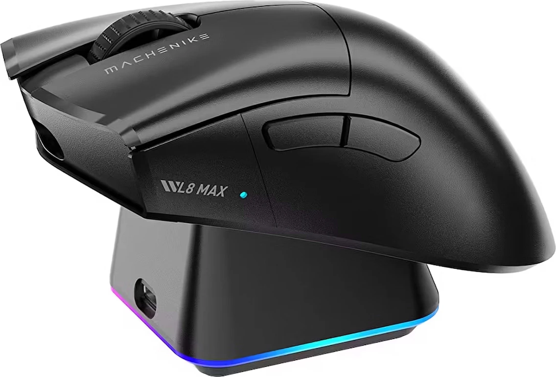 Maus gaming wireless Machenike L8 Max, PAW3395, 26000 DPI, 66 g, 2.4 GHz/Bluetooth/USB, i zi