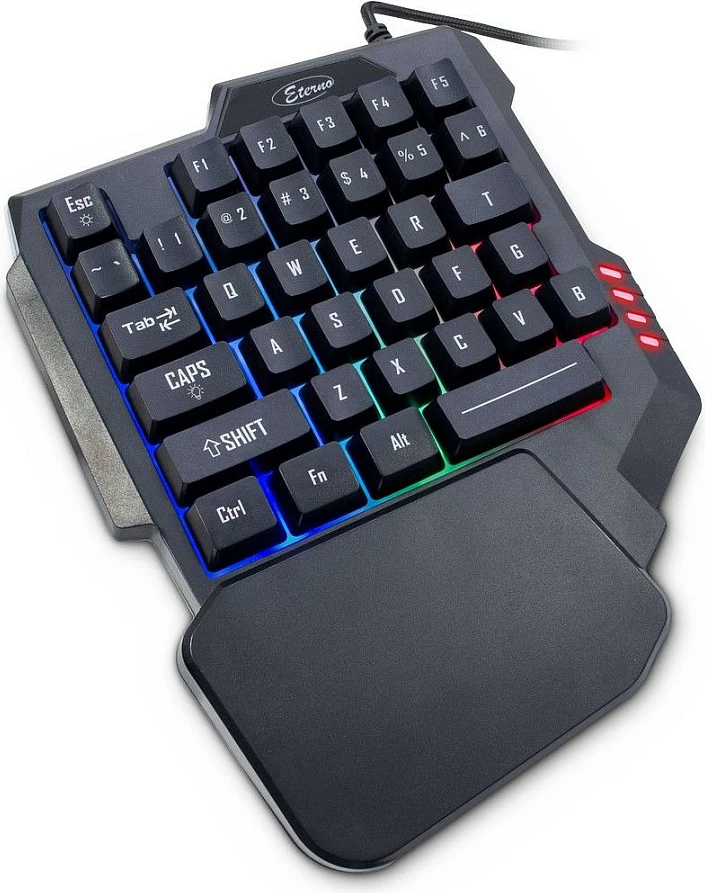 Tastierë Inter-Tech KB-3035, keypad gaming me një dorë, me ndriçim, e zezë