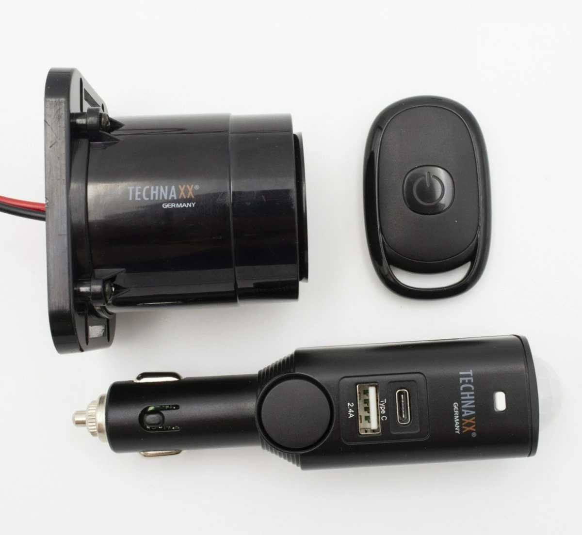 Alarm veture Technaxx TX-168, universal, me telekomandë, i zi