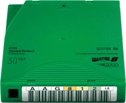 Kasetë të dhënash LTO, HP, Q2078A Ultrium 8 12TB (30TB të kompresuara), e gjelbër