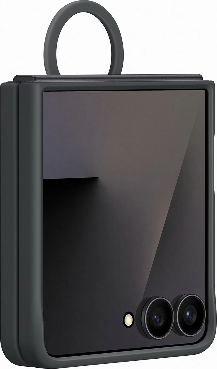 Mbështjellës Samsung Ring Case për Galaxy Flip7, silikon, i zi