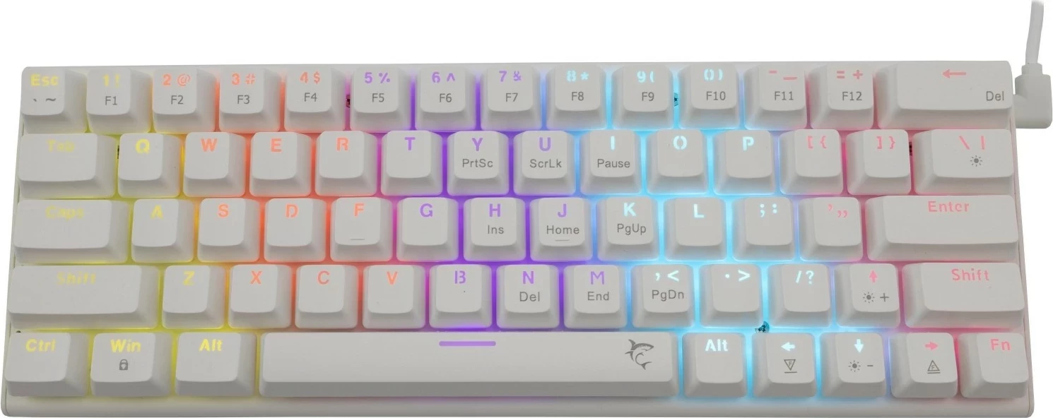 Tastierë mekanike White Shark Wakizashi GK-002221, 65%, RGB, red switch, e bardhë