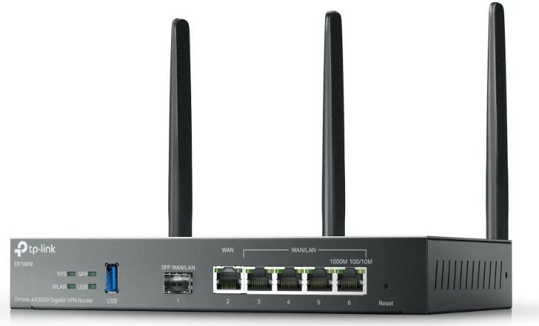 Router TP-LINK ER706W, AX3000, 6 porta Gigabit, 3 antena, i zi