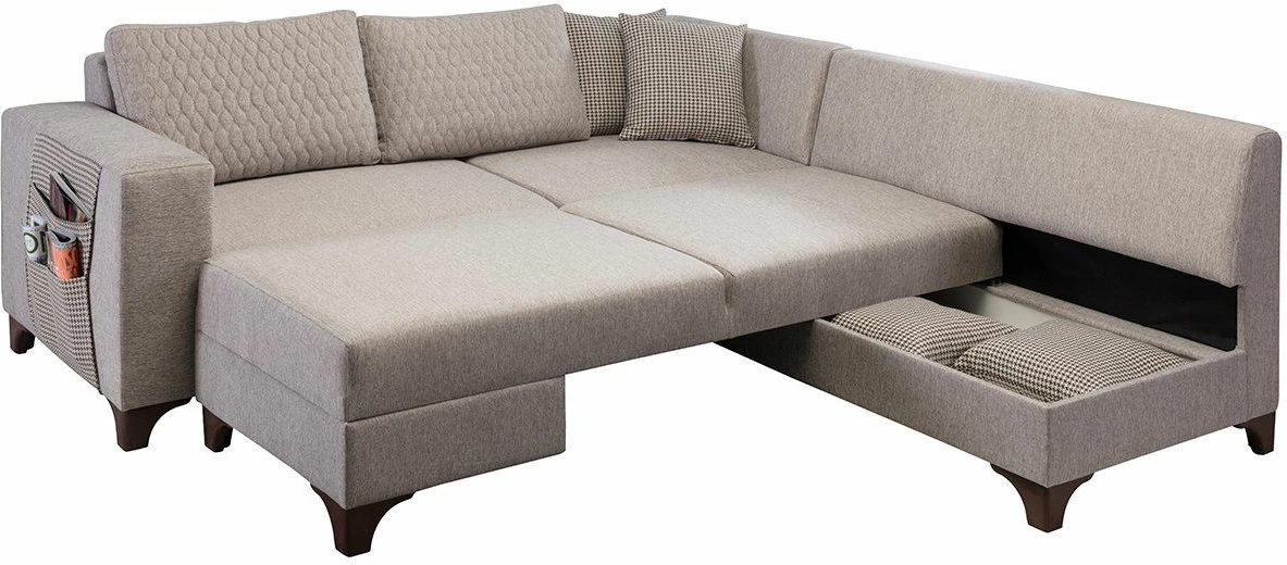 Kënd divan-krevat Atelier del Sofa, Loft, ngjyrë kafe e çelët