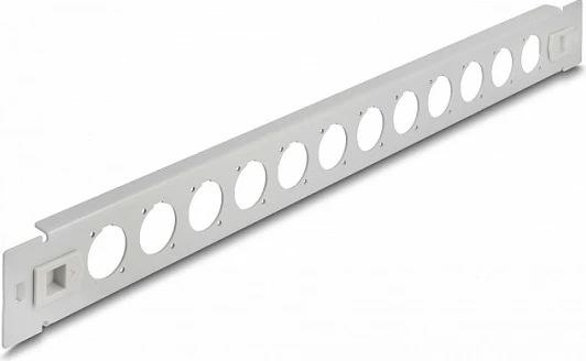 Patch panel DeLOCK 19" D-Type 12 porta, 1U, metal, gri