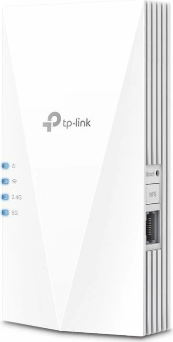 Përforcues WiFi 6 TP-LINK RE600X AX1800 me port Gigabit Ethernet, i bardhë