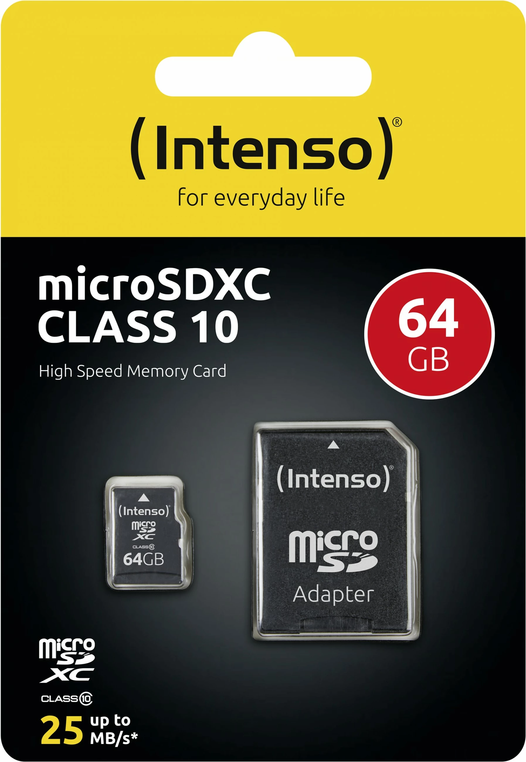Kartelë MicroSDXC Intenso 64GB, Class 10, e zezë