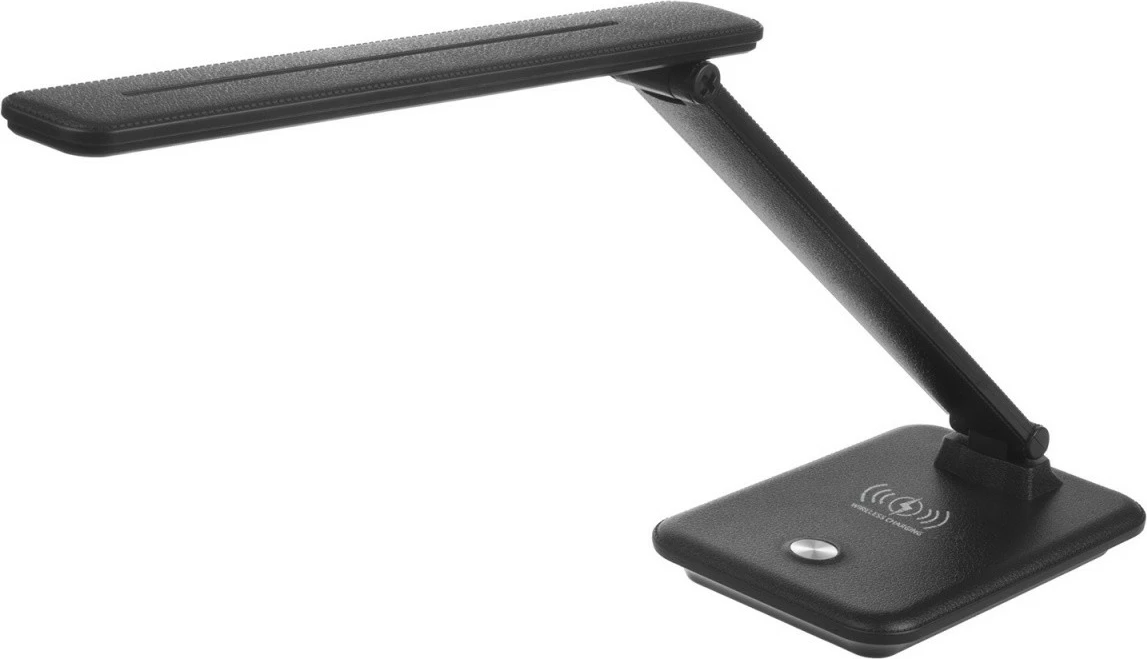 Lampë tavoline LED Maclean MCE616B 9W, 450 lm, karikues Qi, temperaturë ngjyre e rregullueshme, dimmer, e zezë