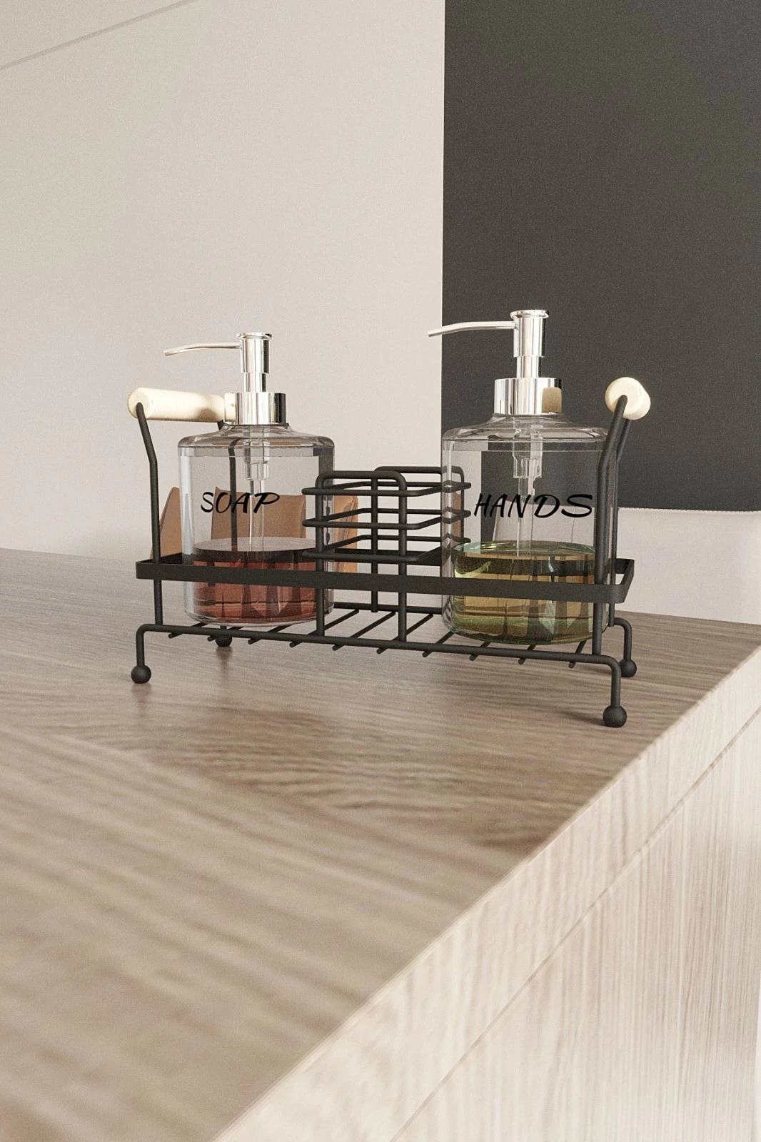 Dozator sapuni metalik Hermia, i zi, SB084-B