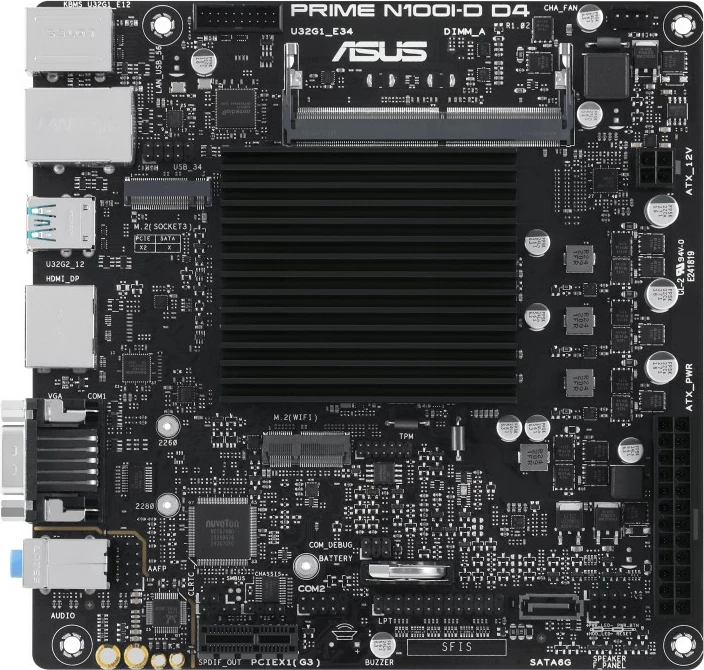 Pllakë amë ASUS PRIME N100I-D D4, Intel, N100, 16 GB, DDR4-SDRAM