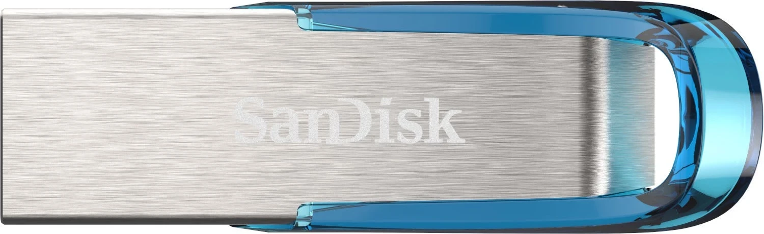 USB SanDisk, Ultra Flair, 128GB, argjend-blu