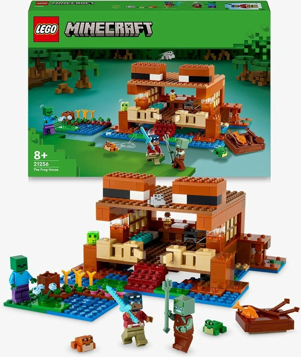 Set ndërtimi LEGO Minecraft 21256 The Frog House, 400 pjesë, shumëngjyrëshe
