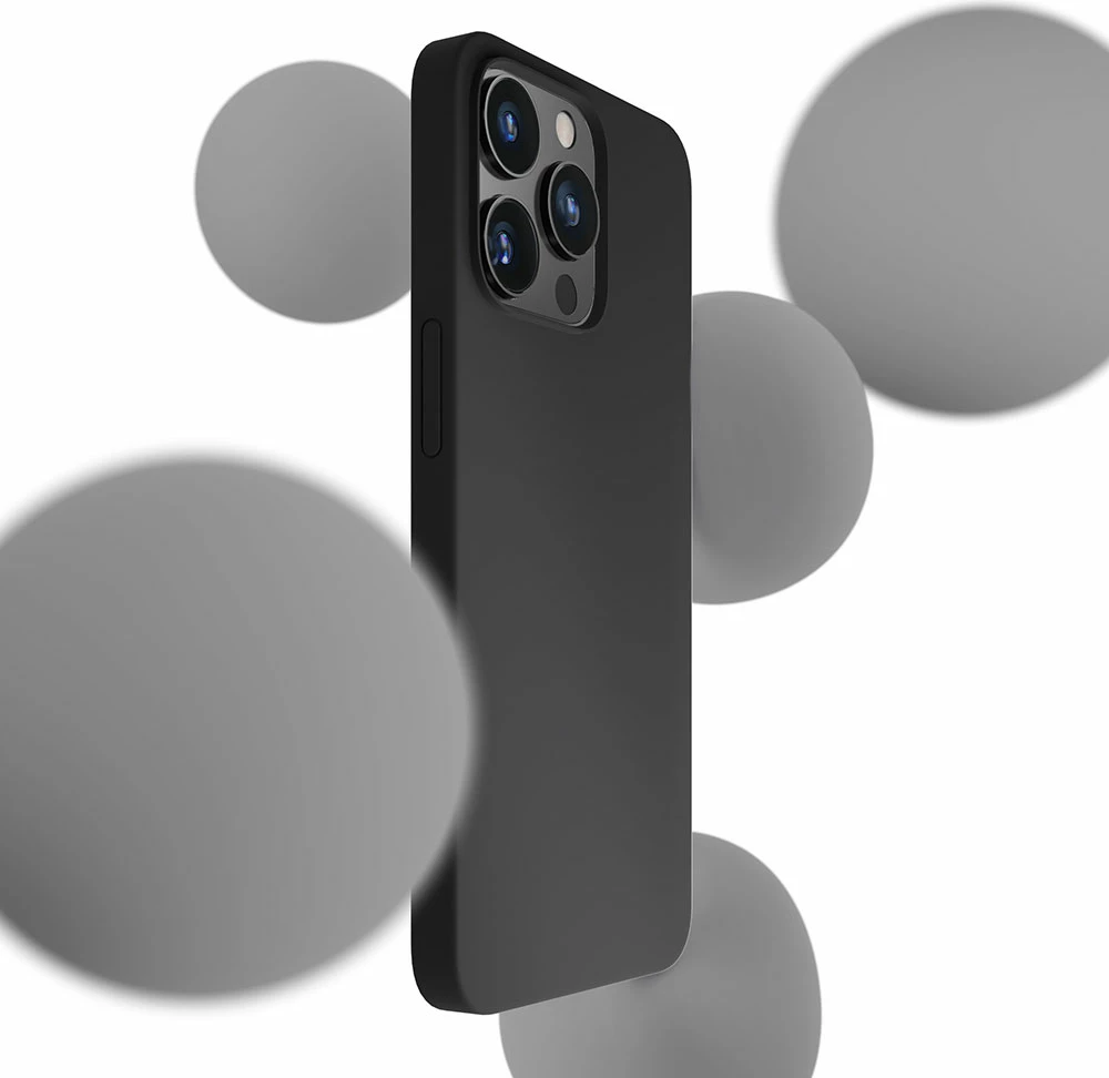 Mbështjellës silikon për celular 3mk, iPhone 13 Pro Max, i zi