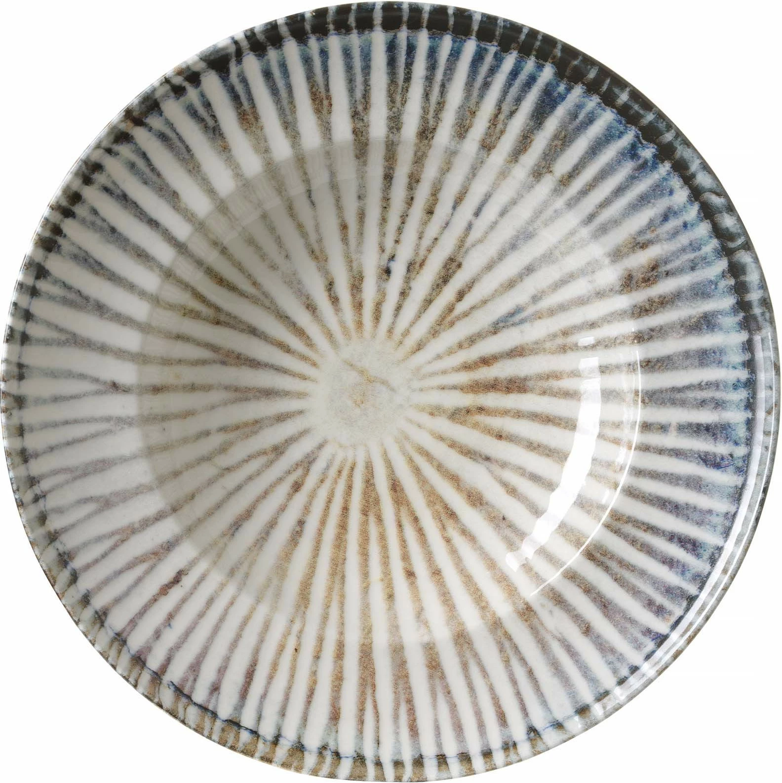 Pjatë për pasta Fine Dine Ammonite Ø300 mm, 600 ml, set 6 copë, gri-kaltër