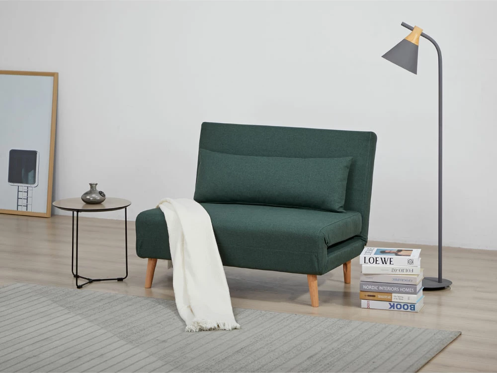 Fotelë e palosshme Aperto, gjelbër, 100x75x78