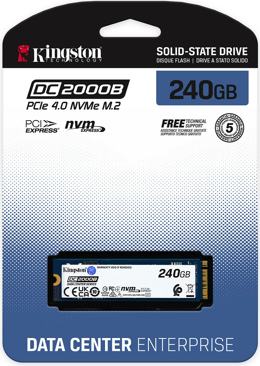 SSD NVMe Kingston DC2000B 240GB, M.2 2280, PCIe 4.0