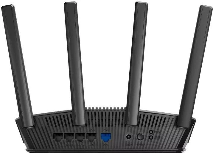 Router Asus RT-BE59, WiFi 7, 4 bërthama, 5 porta RJ45, i zi