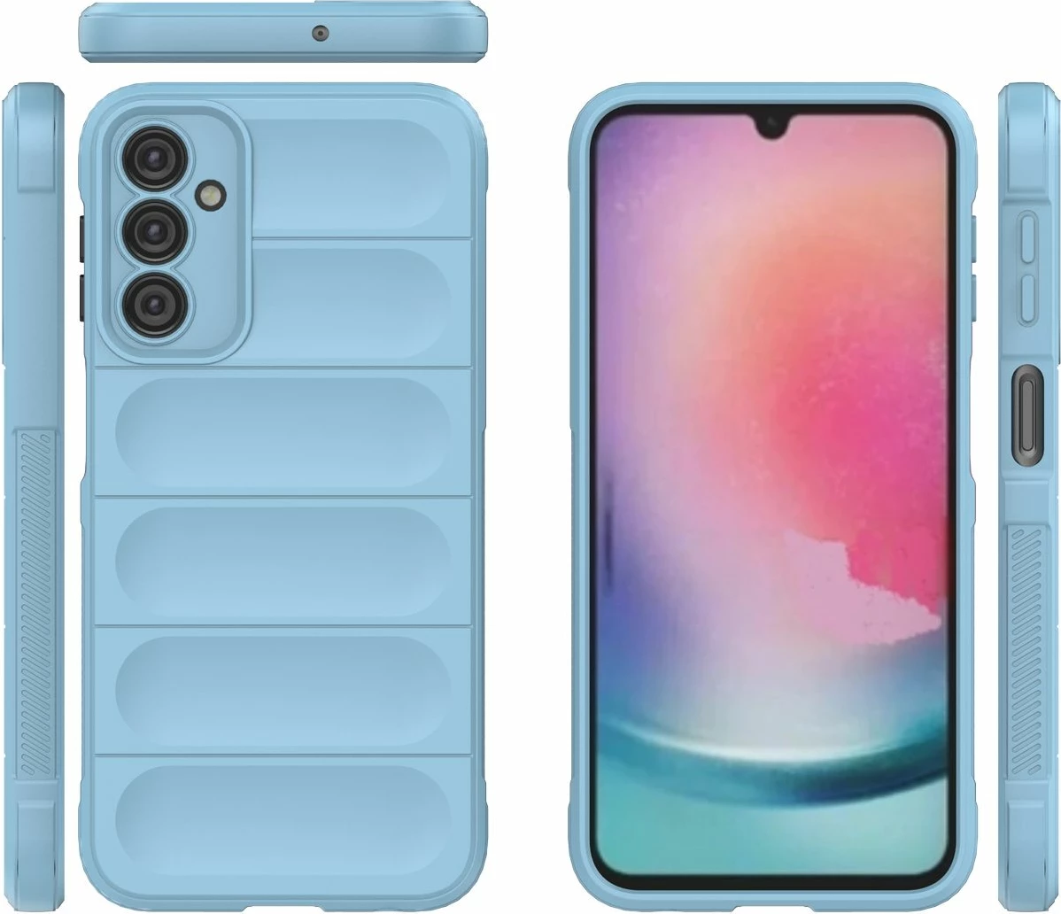 Mbështjellës Hurtel Magic Shield Case për Samsung Galaxy A24 4G, TPU, kaltër e çelët