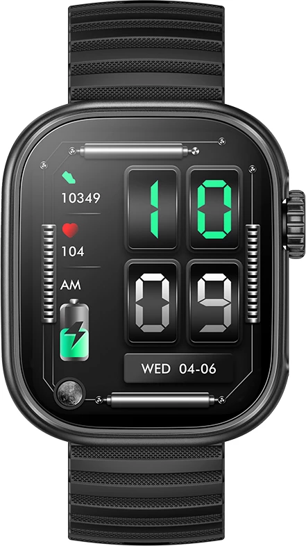 Smartwatch Aiwa SW-A700 2.01\" ekran, Bluetooth thirrje, IP67, 300mAh, e zezë, set me kabllo karikimi magnetik