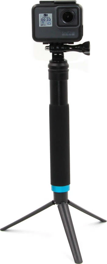 Shkop selfie Telesin GP-MNP-090-D me tripod, për kamera sportive dhe telefon, i zi