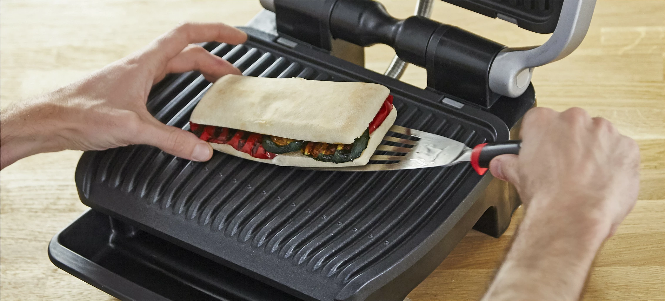 Grill elektrik Tefal OptiGrill Elite GC750D, 2000 W, Touch, 12 programe, e zezë/inoks